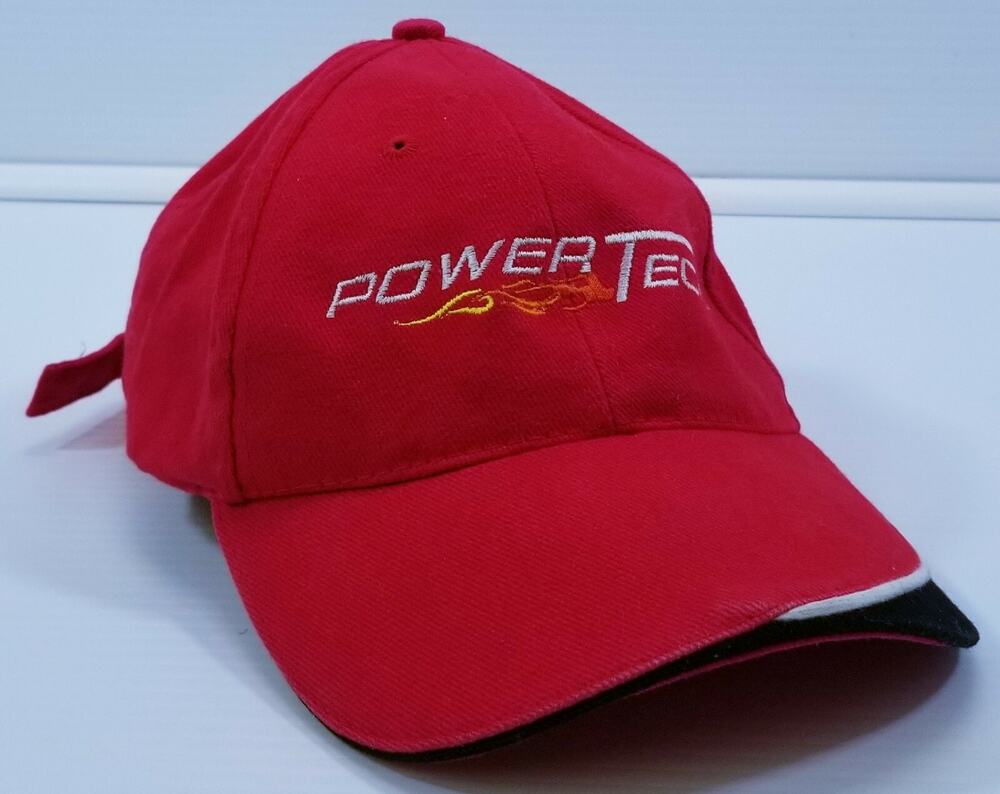 N) Power Tech Lincoln Tech Adjustable Red Baseball Cap Cotton Hat